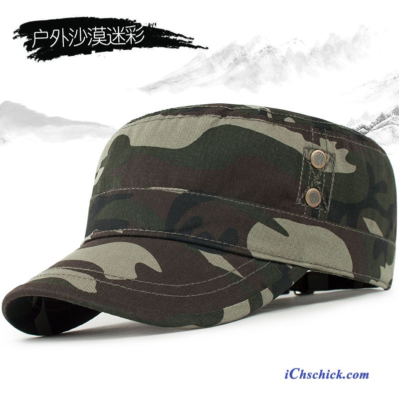 Herren Hüte / Caps Kappe Flacher Hut Baseballmütze Winter Sport Camouflage Schwarz Kaufen