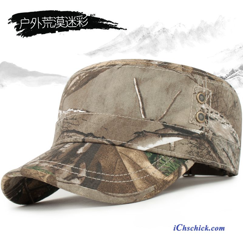 Herren Hüte / Caps Kappe Flacher Hut Baseballmütze Winter Sport Camouflage Schwarz Kaufen