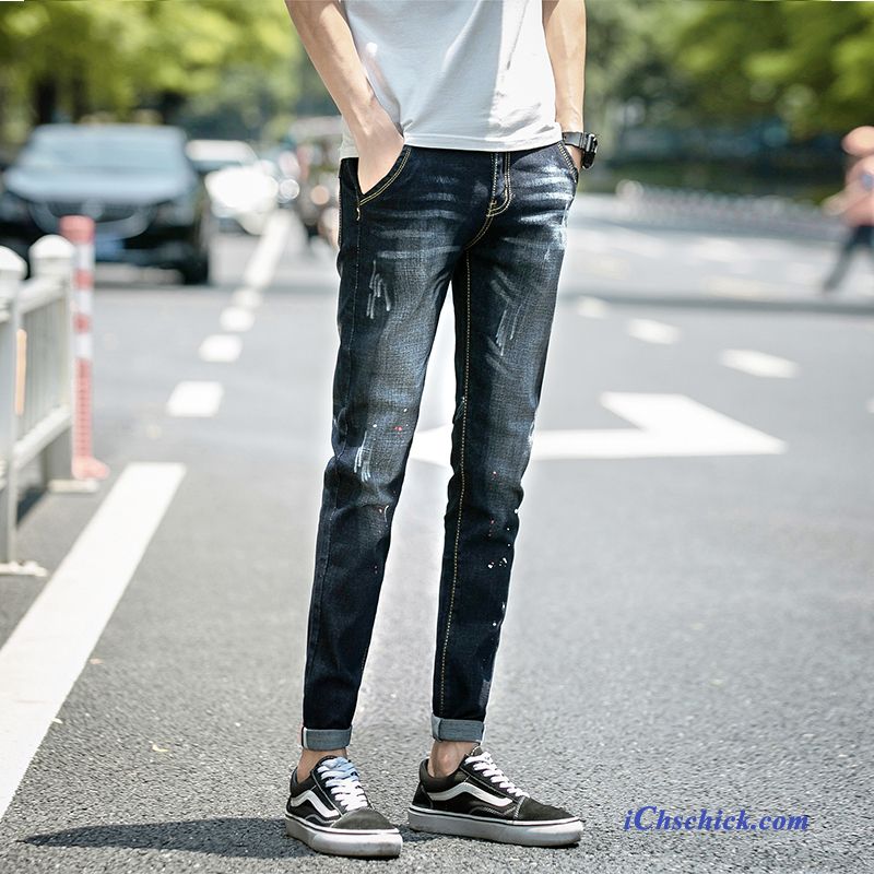 Herren Jeans Skinny Fit Braun, Jeans Mit Weisse Nähte Herren