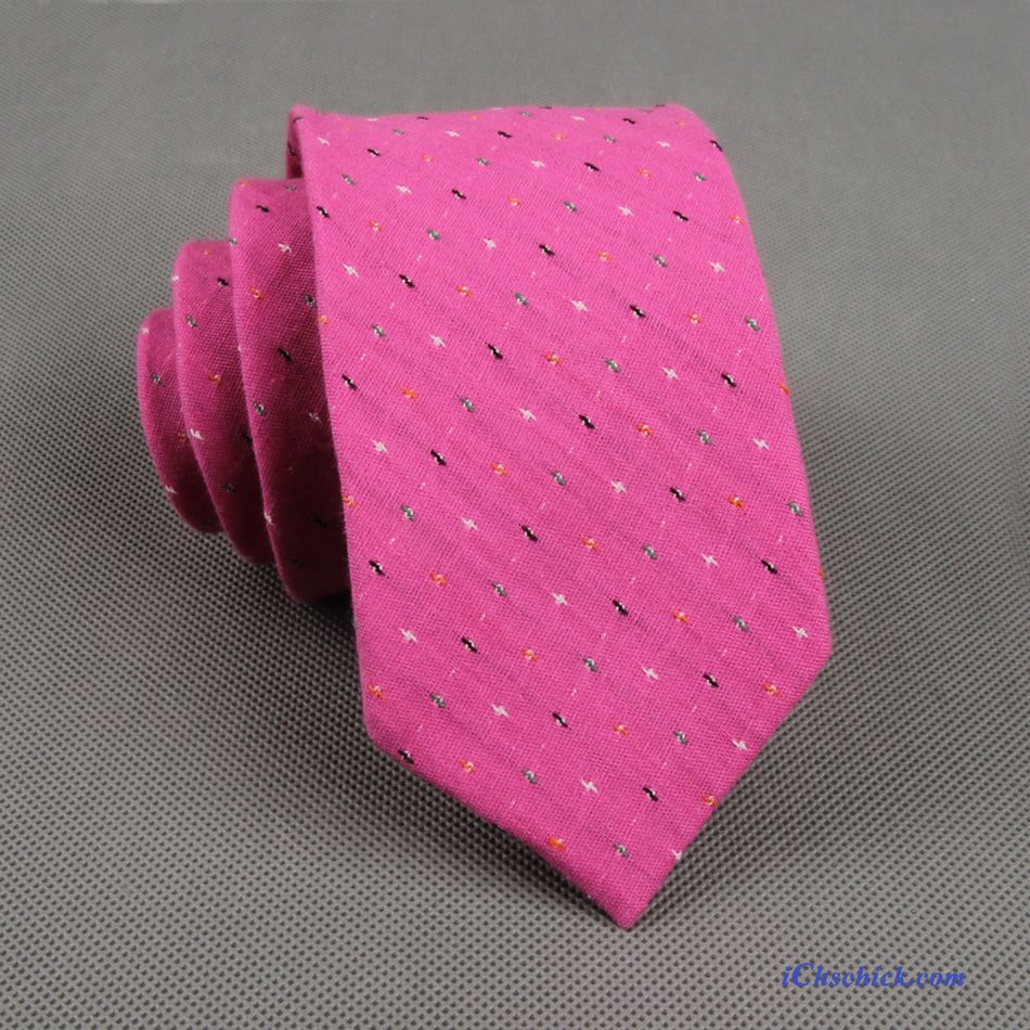 Herren Krawatte All Match Business Muster Kariert Trend Rosa Sale