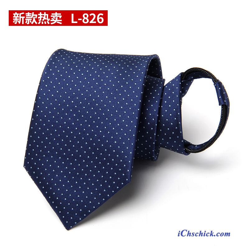 Herren Krawatte Beruf Anzug Reißverschluss Faul Formelle Kleidung Blau Schwarz Geschäft