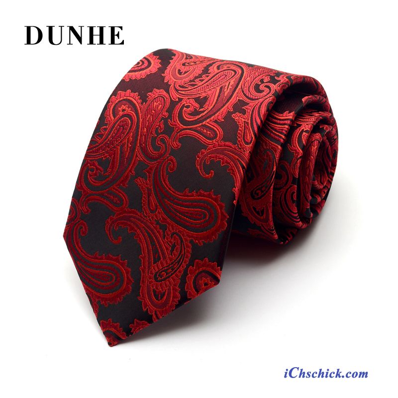 Herren Krawatte Muster Business Verheiratet Formelle Kleidung Bräutigam Blau Schwarz Rot Billige
