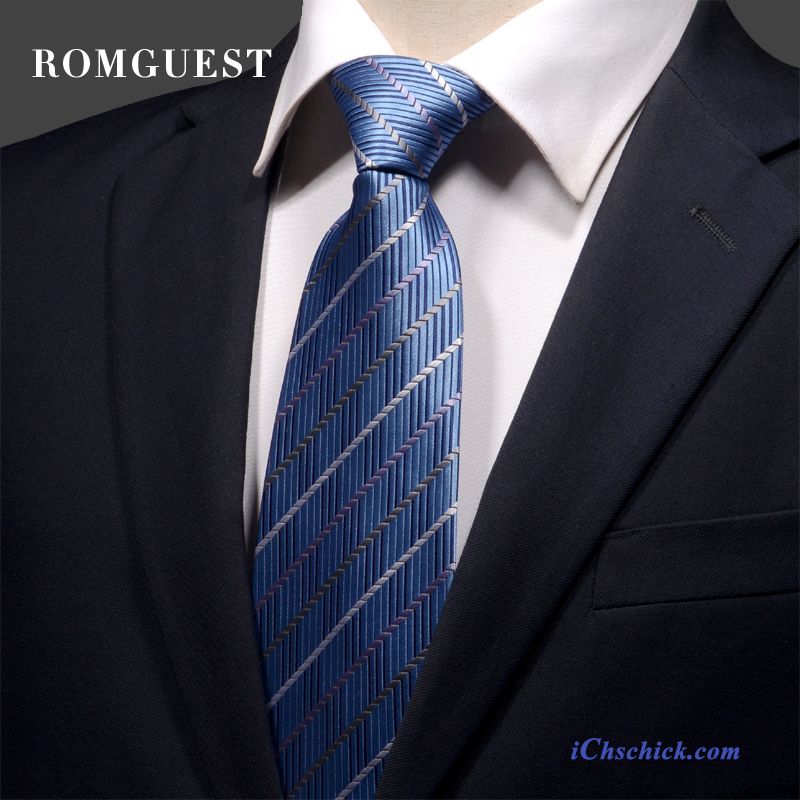 Herren Krawatte Streifen Bräutigam Business Formelle Kleidung Beruf Schwarz Rot Orange Kaufen