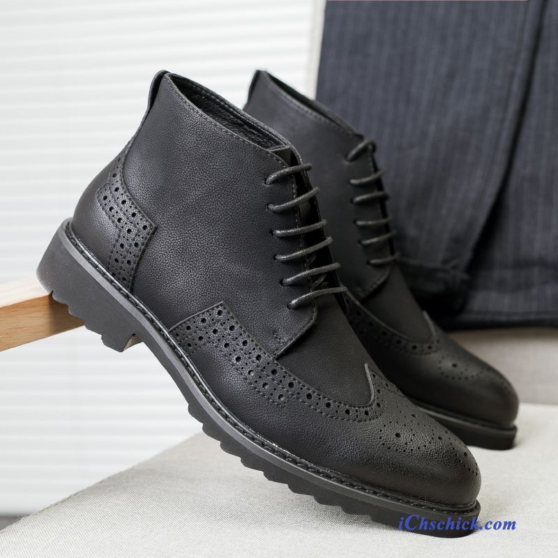 Herren Leder Schwarz, Winterschuhe Herren Leder Günstig