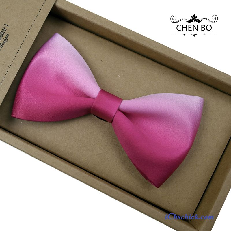 Herren Querbinder Fliege Bowknot Outdoor Verheiratet Bräutigam Trauzeugen Gradient Blau Günstig