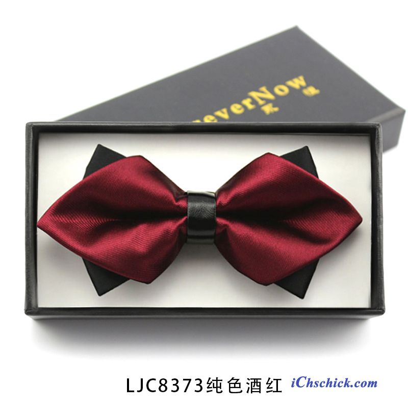 Herren Querbinder Fliege Bräutigam Bowknot Anzug Trauzeugen Mini Schwarz Rot Billige