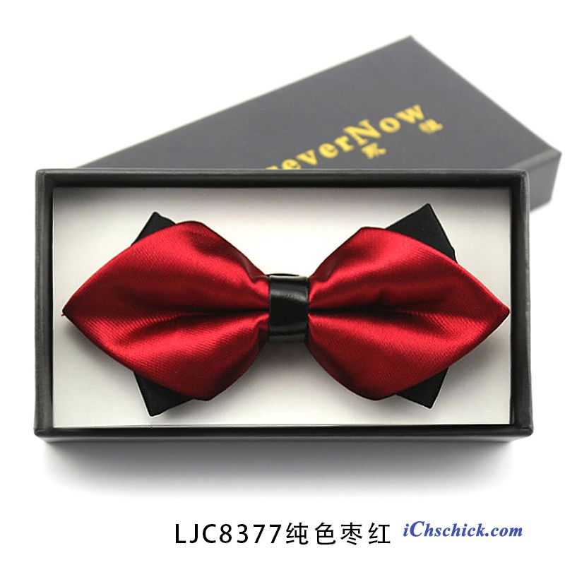 Herren Querbinder Fliege Bräutigam Bowknot Anzug Trauzeugen Mini Schwarz Rot Billige