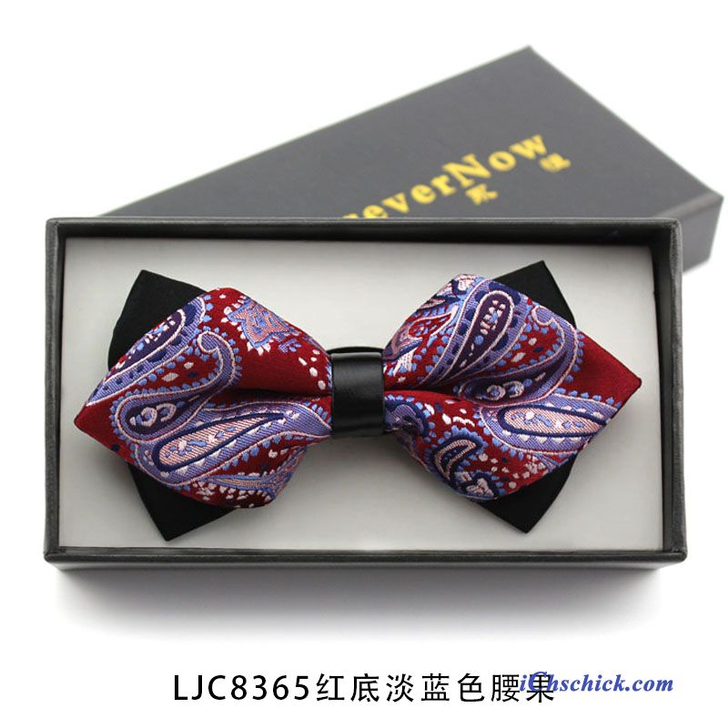 Herren Querbinder Fliege Bräutigam Bowknot Anzug Trauzeugen Mini Schwarz Rot Billige