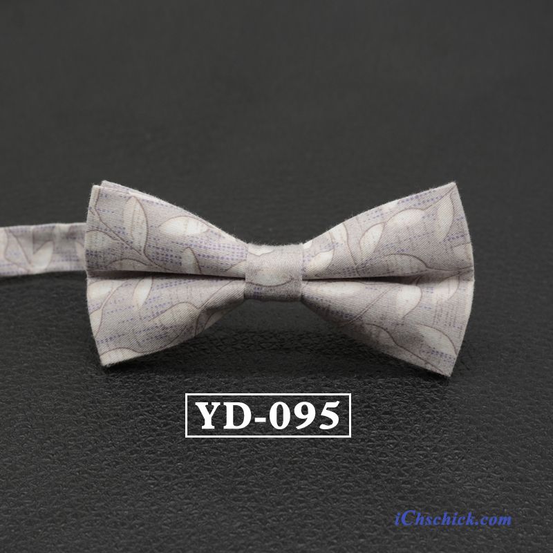 Herren Querbinder Fliege Formelle Kleidung Bowknot England Doppelter Rock Business Grau Angebote