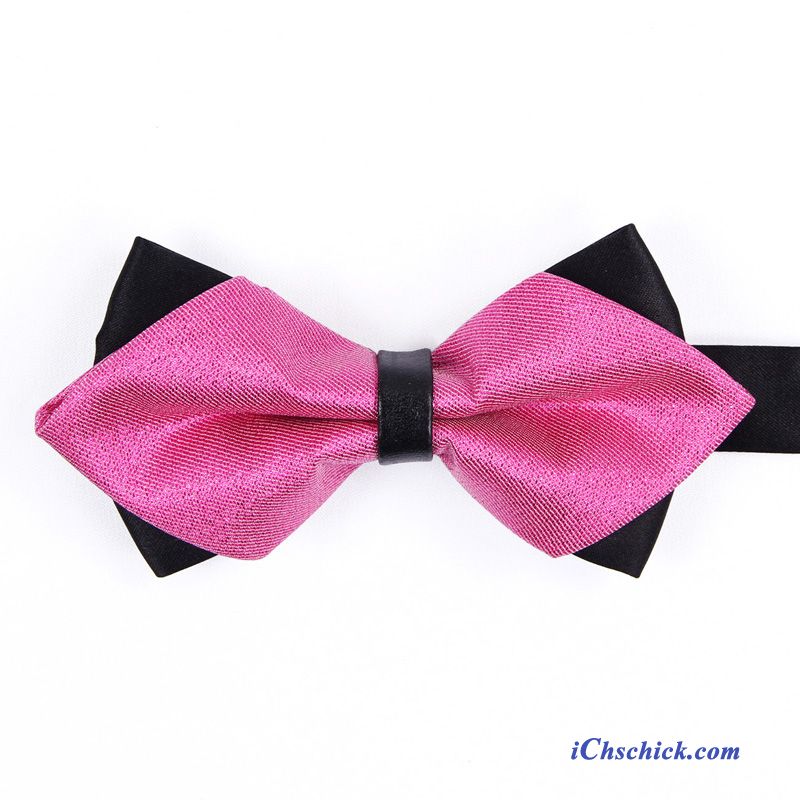 Herren Querbinder Fliege Formelle Kleidung Bräutigam Business Bowknot England Scharlachrot Farbe Schwarz Rot Angebote