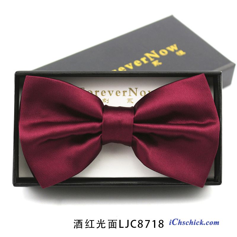 Herren Querbinder Fliege Verheiratet Trauzeugen Bräutigam England Bowknot Bordeauxrot Schwarz Discount