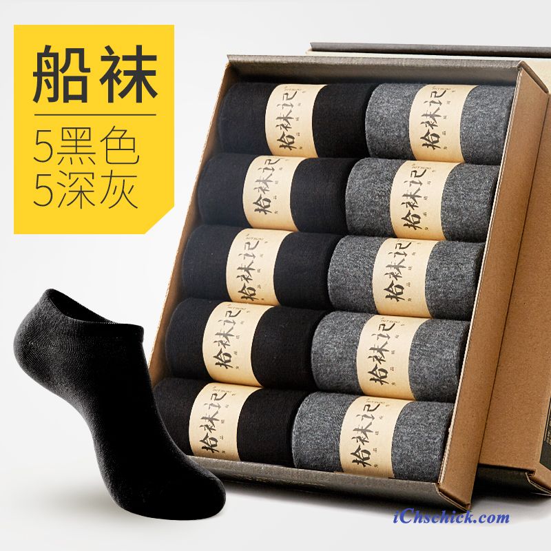 Herren Socken Mid Baumwolle Business Knöchelsocken Herbst Weiß Günstige