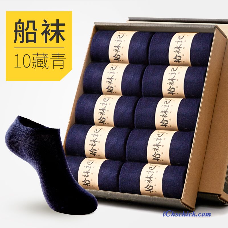 Herren Socken Mid Baumwolle Business Knöchelsocken Herbst Weiß Günstige