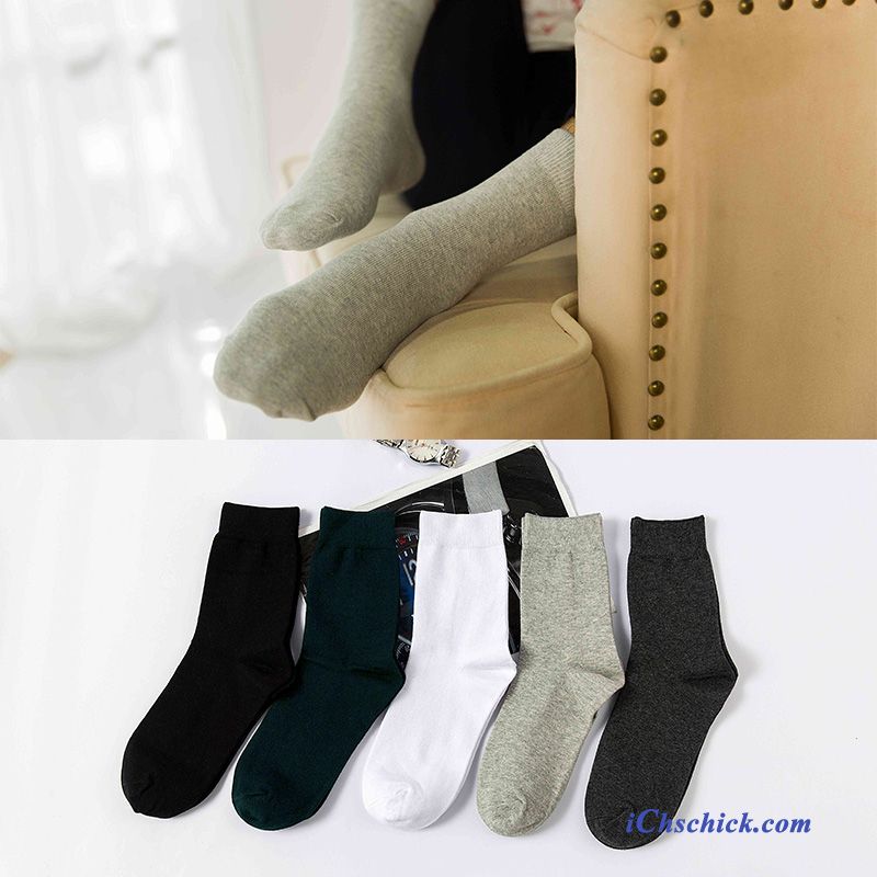 Herren Socken Mode Buchstaben Streifen Trend Mid Schwarz Bestellen