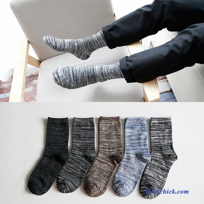 Herren Socken Mode Buchstaben Streifen Trend Mid Schwarz Bestellen