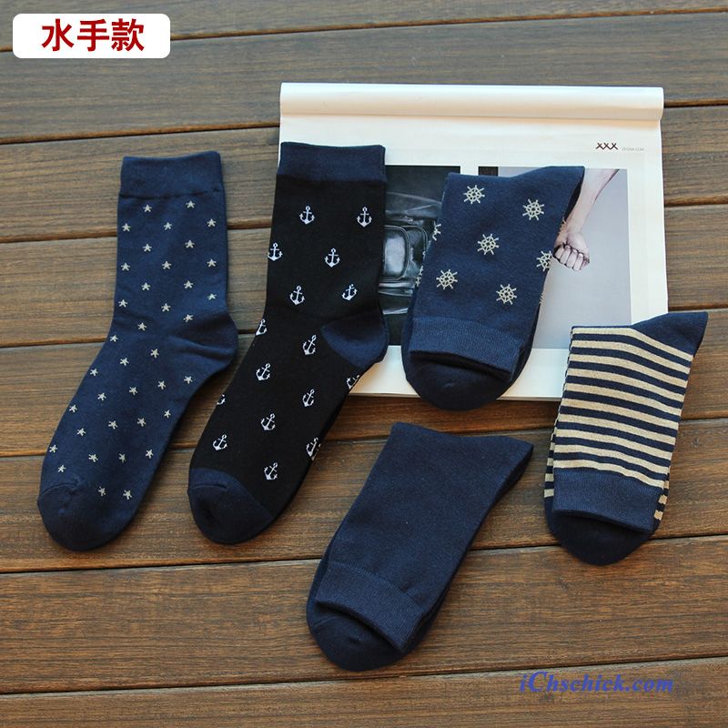 Herren Socken Schweiß Lange Socke Vier Jahreszeiten Mid Trend Blau Online