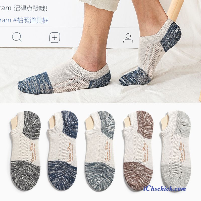 Herren Socken Sommer Sport Dünne Trend Swag Gelb Hell Günstig