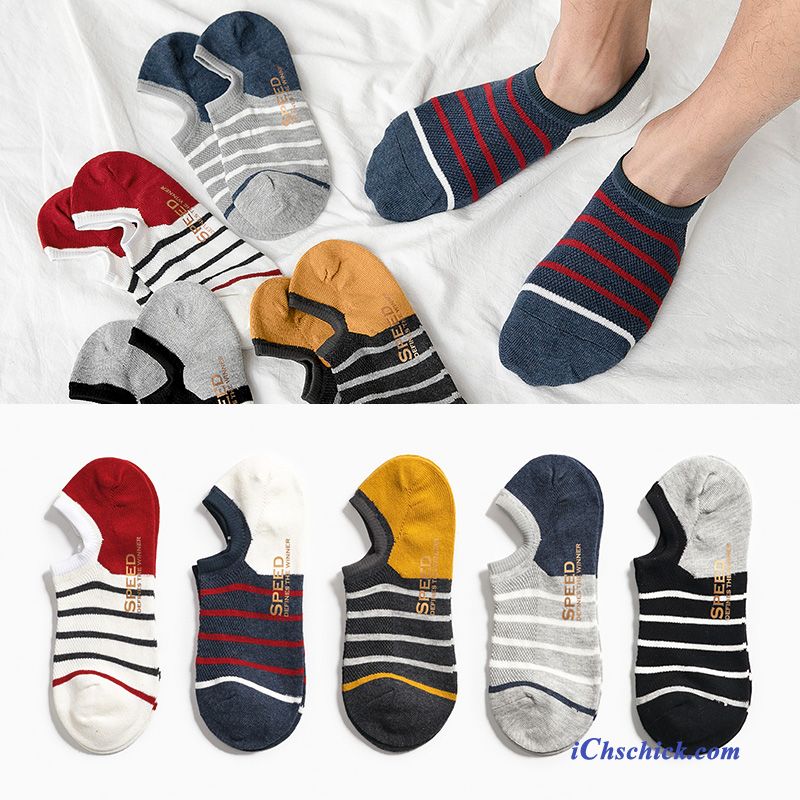 Herren Socken Sommer Sport Dünne Trend Swag Gelb Hell Günstig