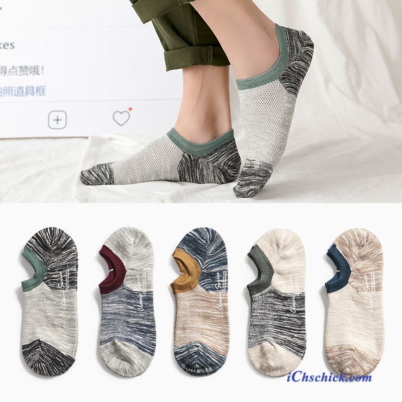 Herren Socken Sommer Sport Dünne Trend Swag Gelb Hell Günstig