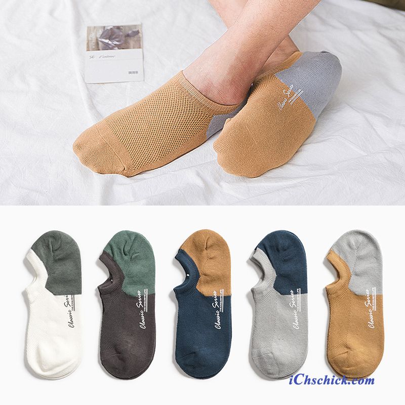 Herren Socken Sommer Sport Dünne Trend Swag Gelb Hell Günstig