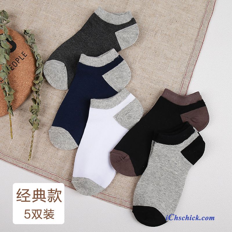 Herren Socken Sport Low Vier Jahreszeiten Kurz Baumwollsocken Hell Kaufen