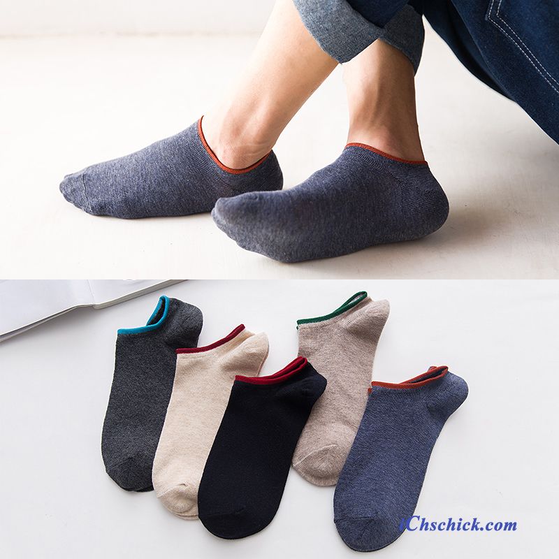 Herren Socken Vier Jahreszeiten Original Kurz All Match Farbe Grau Günstig