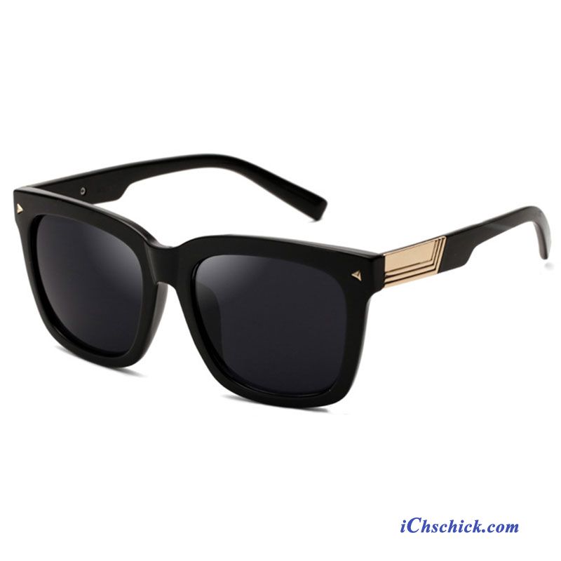 Herren Sonnenbrille Fahren Retro Groß Trend Sonnenbrillen Schwarz Günstige