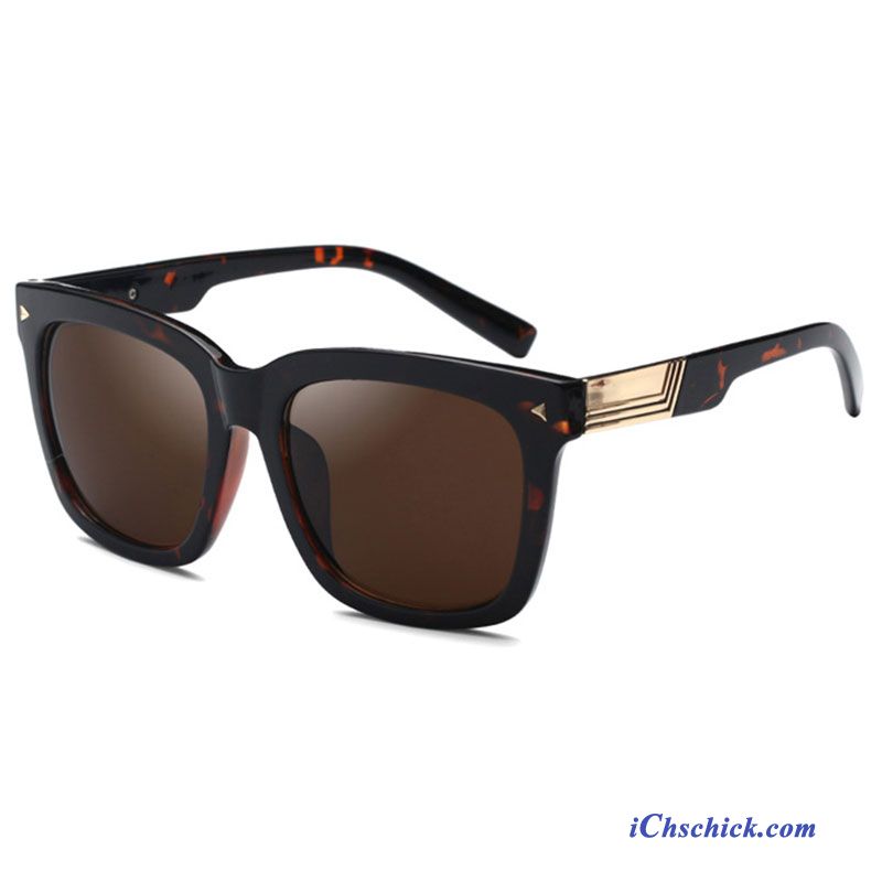 Herren Sonnenbrille Fahren Retro Groß Trend Sonnenbrillen Schwarz Günstige