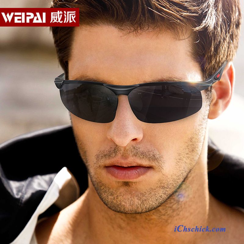 Herren Sonnenbrille Polarisator Fahren Sonnenbrillen Neu Aluminium Magnesium Schwarz Online