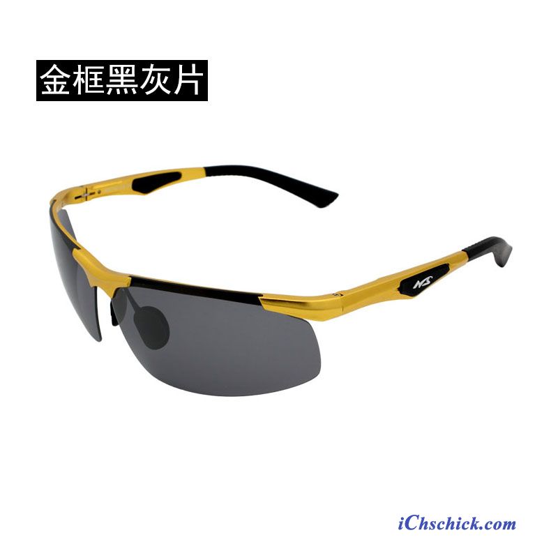 Herren Sonnenbrille Trend Polarisator Fahren Sonnenbrillen Sport Purpur Lila Schwarz Grau Billig