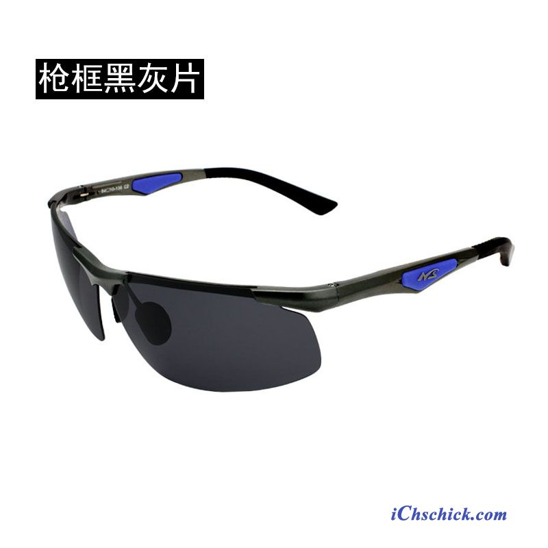 Herren Sonnenbrille Trend Polarisator Fahren Sonnenbrillen Sport Purpur Lila Schwarz Grau Billig