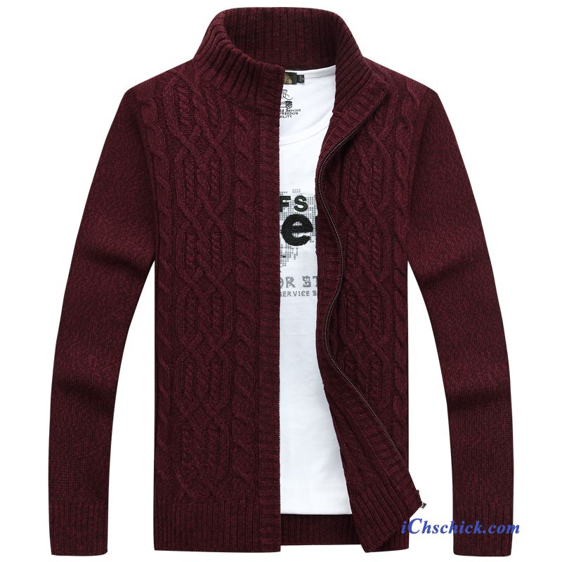 Herren Strickpullover V Ausschnitt, Rollkragenpullover Weiß Herren Günstig