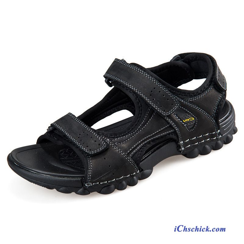 Herrenschuhe Stiefeletten Meeresgrün, Klett Sandalen Herren Billig