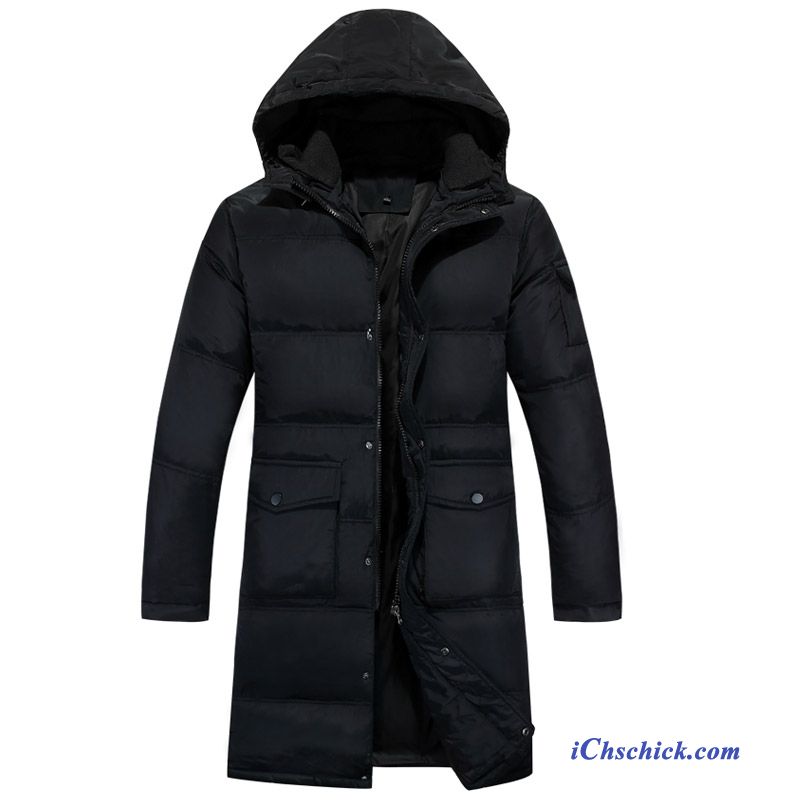 Jacke Schwarz Herren Rosarot, Daunenjacke Herren Mit Fellkapuze