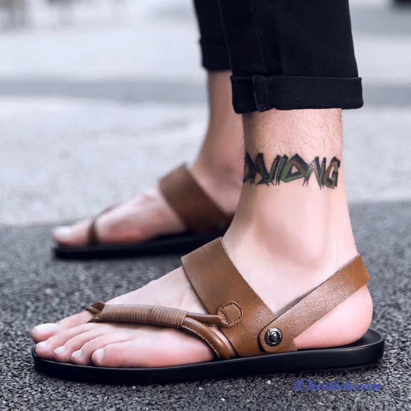 Jesuslatschen Für Männer Beige, Outdoor Sandalen Herren Wasserfest Kaufen