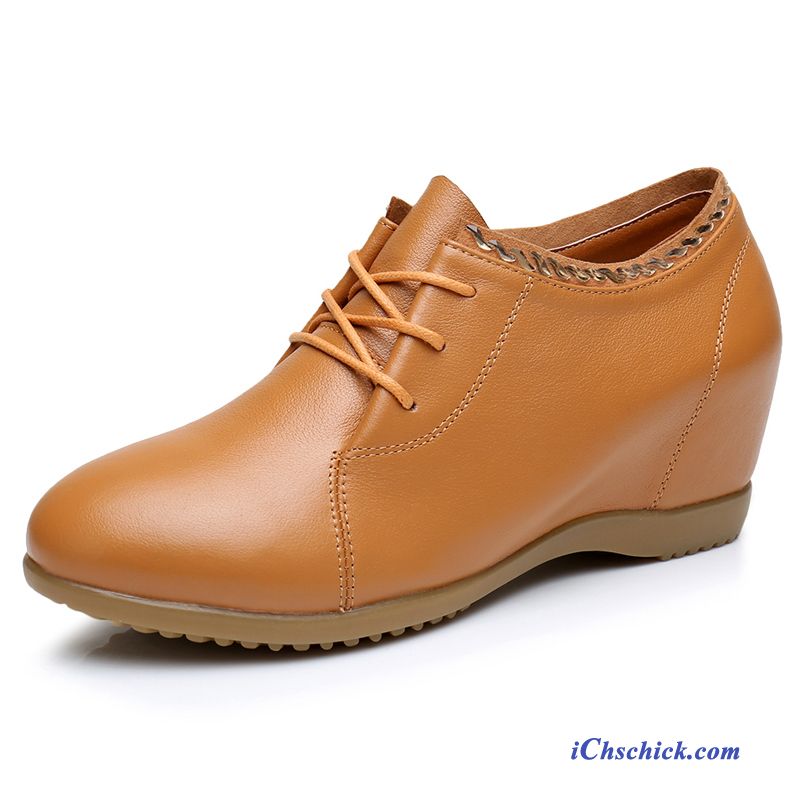 Klassische Damenschuhe Orange, Beste Leder Schuhe Verkaufen