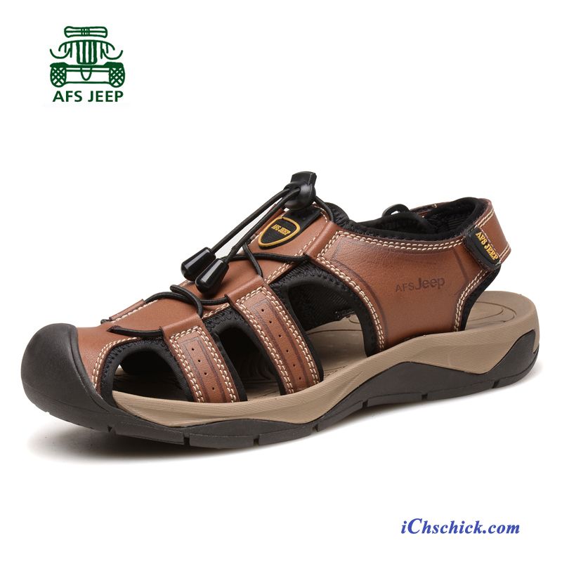 Kork Sandalen Herren, Herren Sandalen Vorne Geschlossen Billig