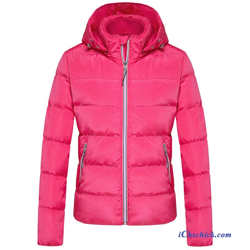 Kurze Daunenjacke Mit Fellkragen, Damen Daunenjacke Leicht Kaufen