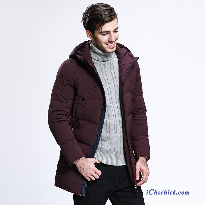 Lange Winterjacken Herren, Mode Daunenjacke Herren Günstig