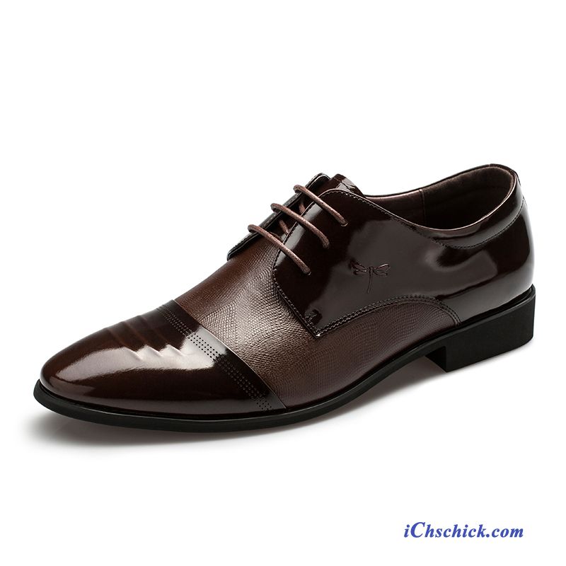 Leder Schuhe Braun Herren, Derby Schuhe Herren