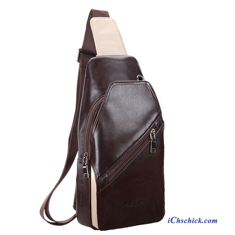 Leder Schultertasche Herren, Herrentasche Leder Braun Sale