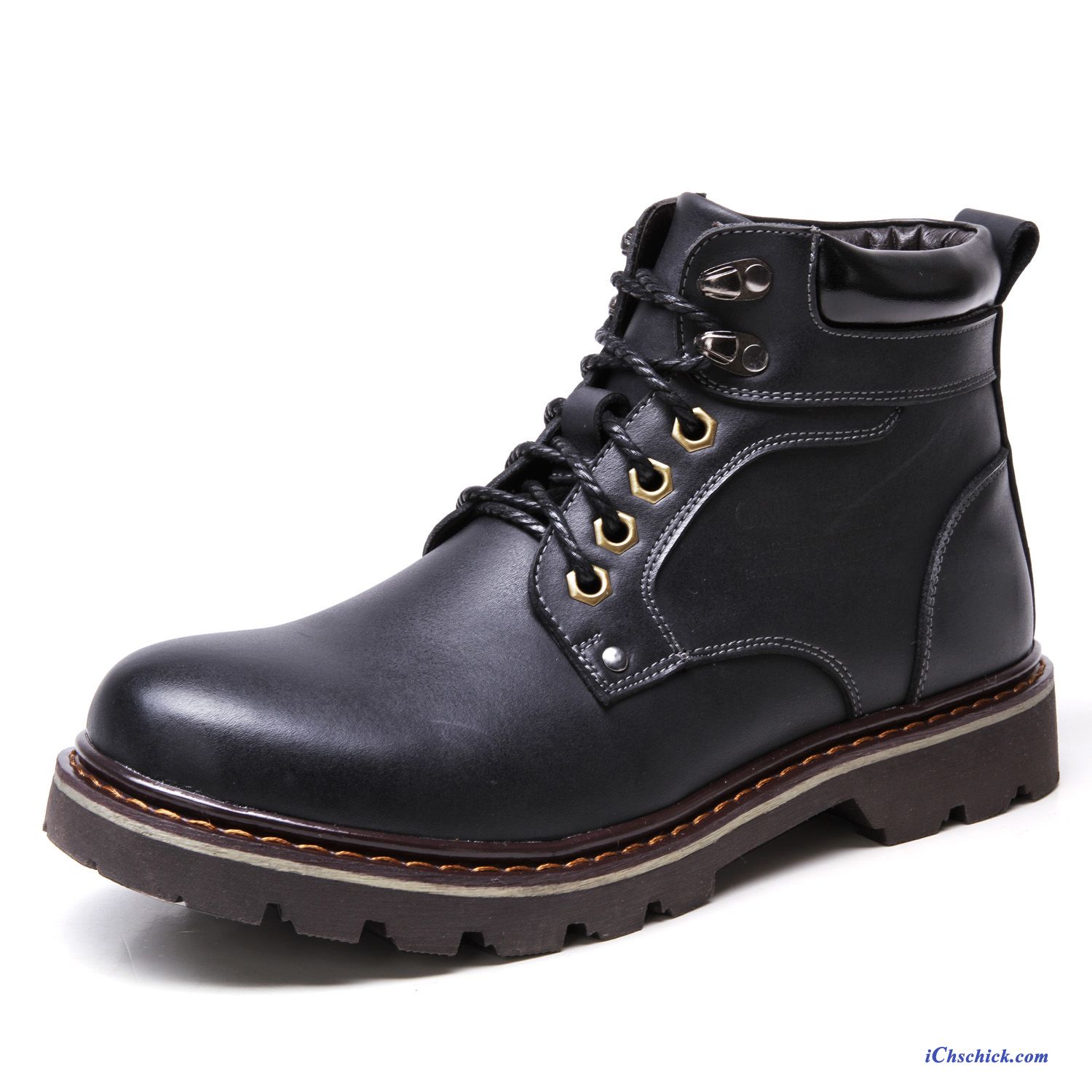 Lederstiefel Herren Schwarz, Herren Stiefeletten Winter Günstig