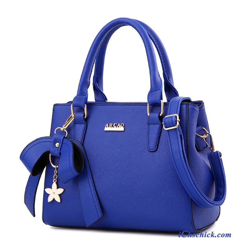 Ledertasche Damen Blau, Tasche Shopper Schwarz Billig