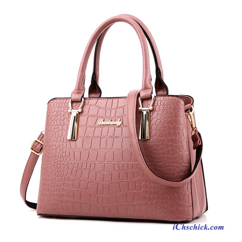 Ledertasche Damen Grau Rosa, Ledertasche Umhängetasche Sale