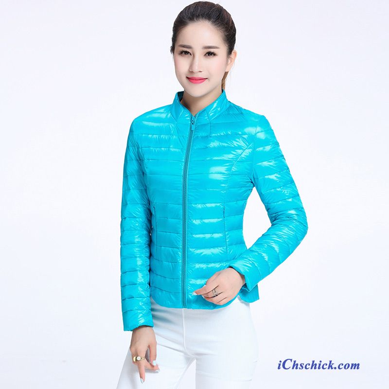 Leichte Daunenjacke Dunkelblau Blond, Daunenjacke Marineblau Damen Kaufen