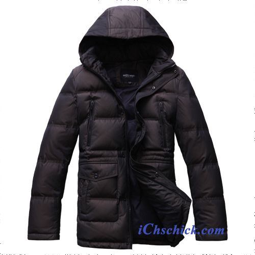 Leichte Daunenjacke Hellgrau, Mode Jacke Herren