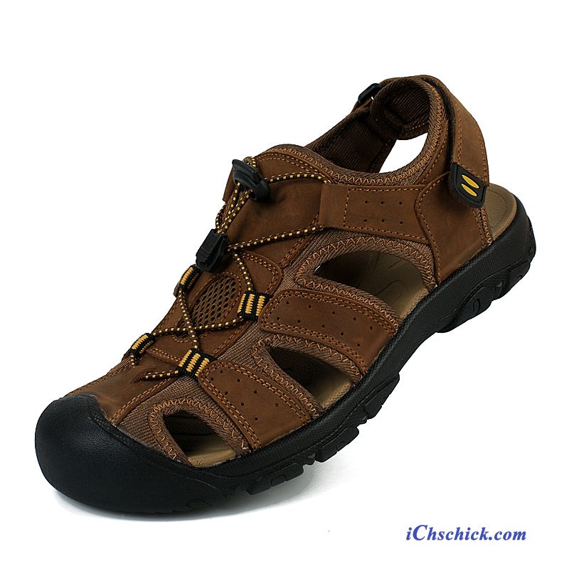 Mode Schuhe Herren Kupfer, Sandalen Mit Klettverschluss Herren Günstig