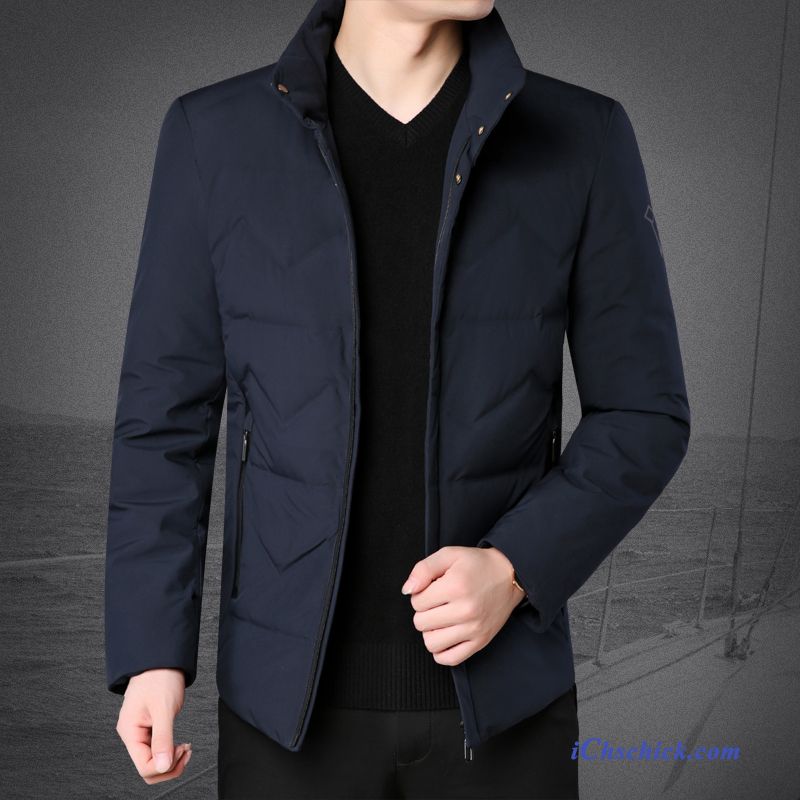 Mode Winterjacke Herren Braun, Superleichte Daunenjacke Herren