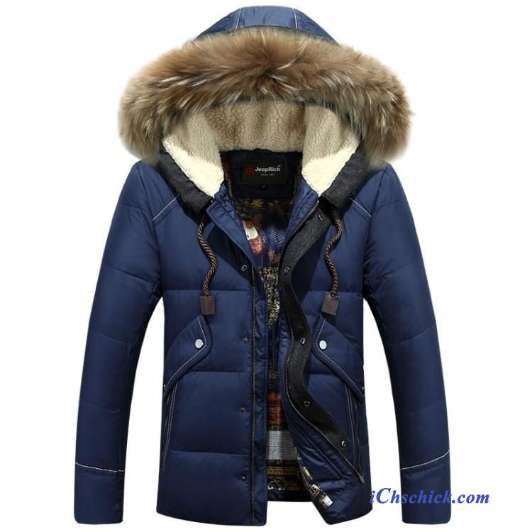 Modische Daunenjacke Herren Hellfarbig, Daunenjacke Herren Winter Sale