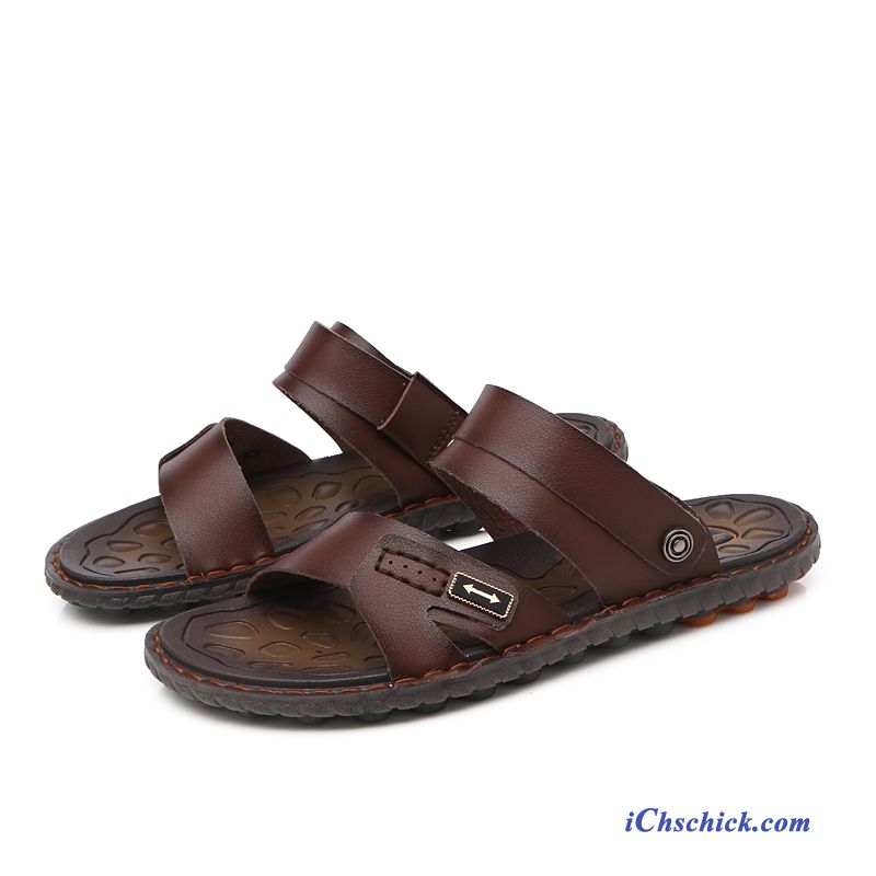 Männer Braun Kupfer, Bequeme Herren Sandalen